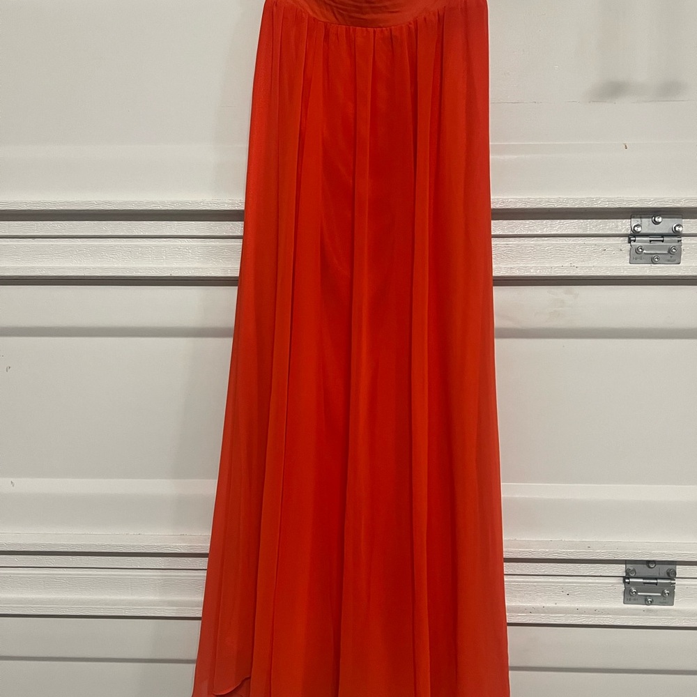New York & Company Vibrant Orange Maxi Skirt